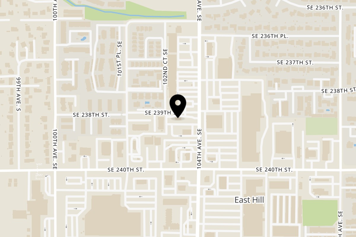 Map showing the location of Can Am Pizza Kent WA on 23819 104th Ave SE in Kent